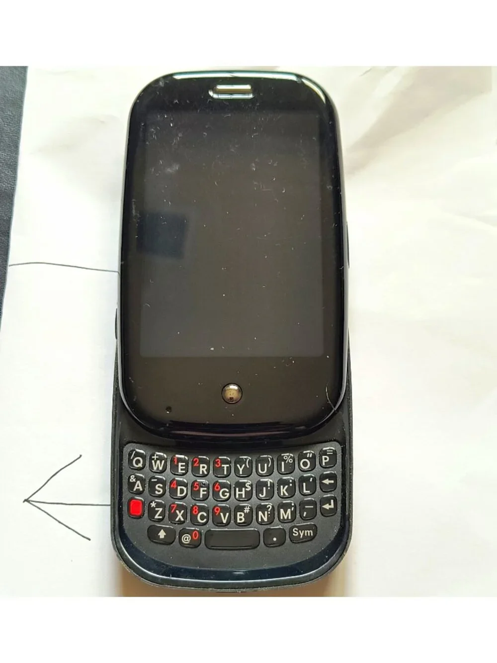 (For Collection) Palm Pre Slider Smartphone QWERTY Keyboard Black